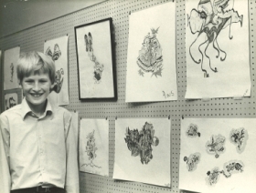Pete's first art show aged 10